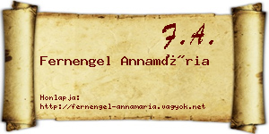 Fernengel Annamária névjegykártya